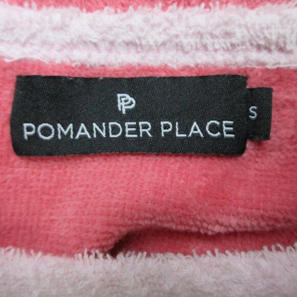 Pomander Place Women's Terry Cloth Top Sweatshirt S Pink Casual Preppy Chic 370 - Picture 3 of 8